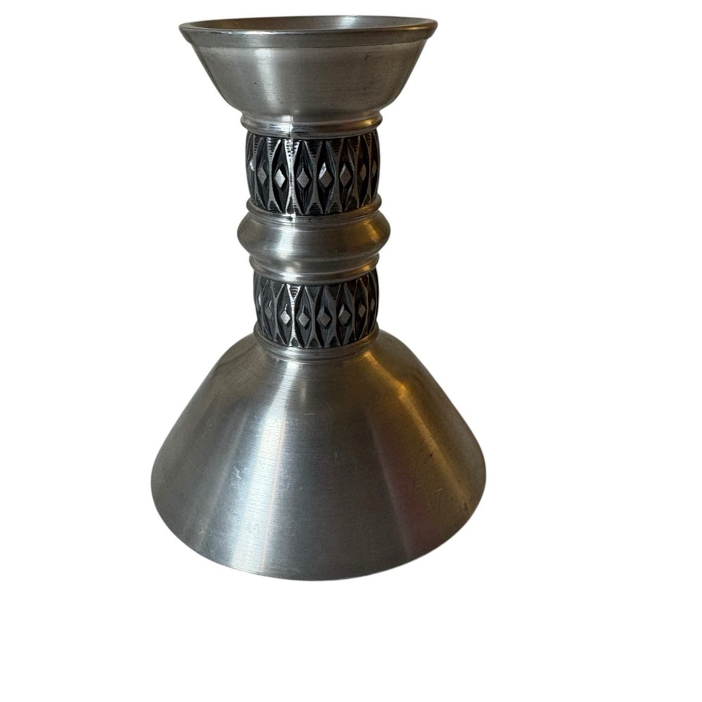 Mid Century Mastad Candle Stick holder Pewter Norway 102 4.5"